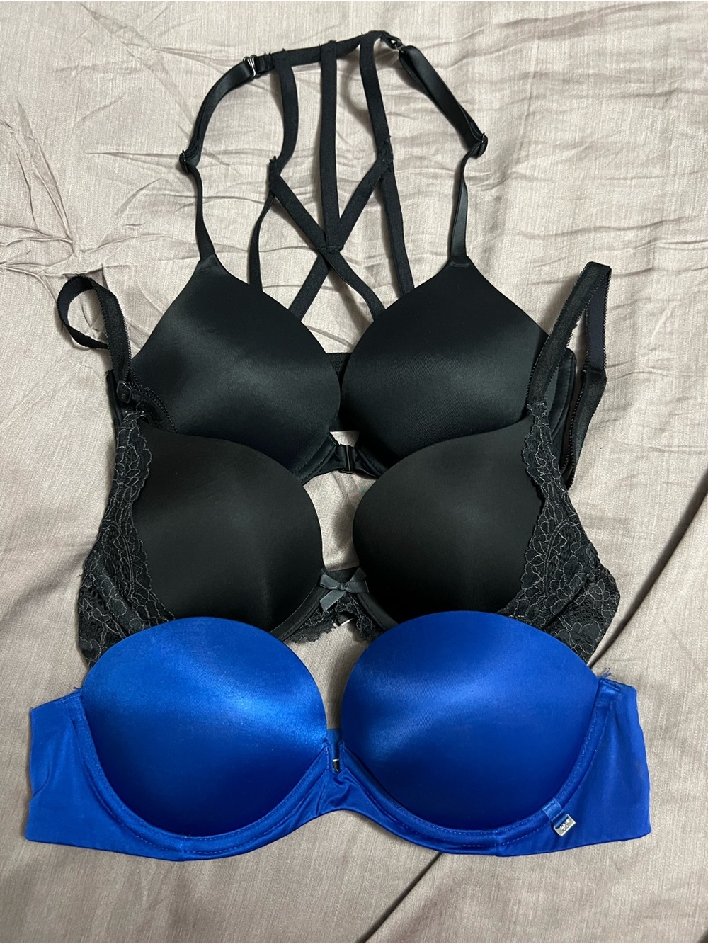3 Pcs Victoria’s Secret 32B Very Sexy Dream Angels PINK Assorted Bra Bundle